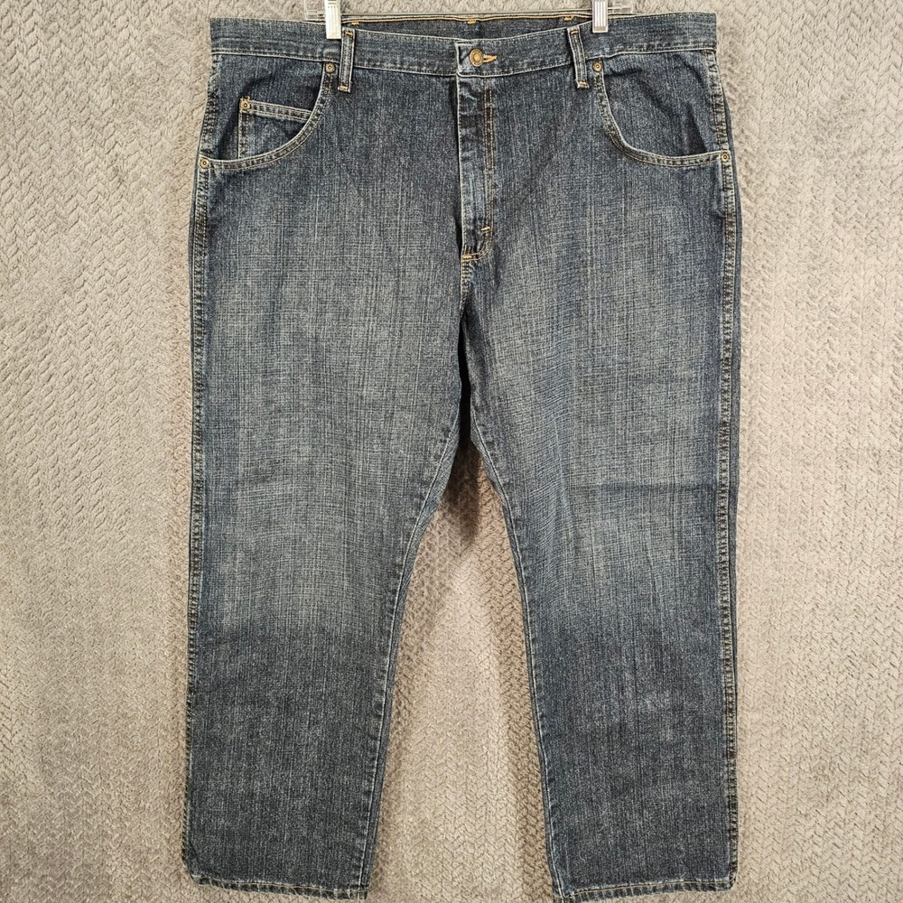 Wrangler Rugged Wear Mens Relaxed Fit Straight Leg Blue Jeans 42x30 31000GA